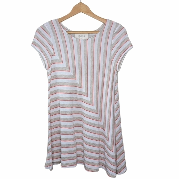 Anthropologie Puella | Angled Striped Short Sleeve Top Womens Size Small - Picture 1 of 5
